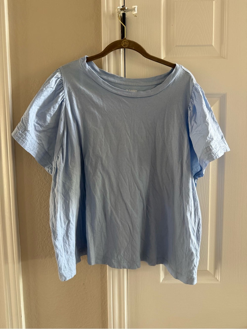 Old Navy Light Blue Puff Sleeve Tee